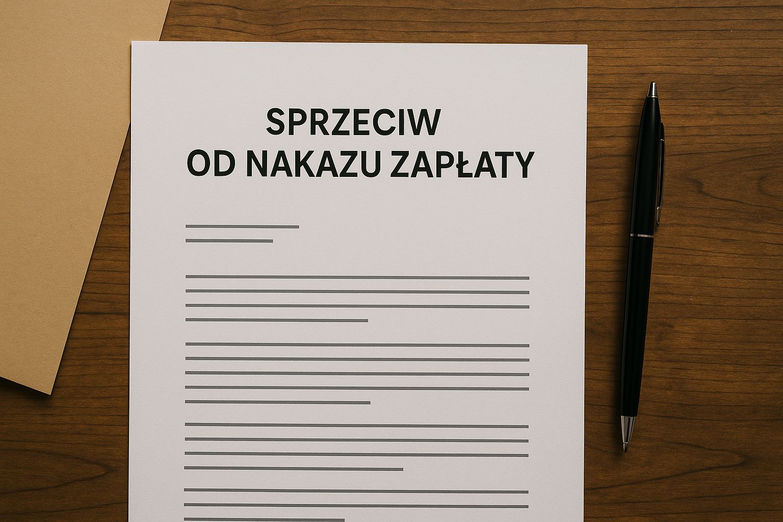sprzeciw od nakazu zapłaty - adwokat Szczytno